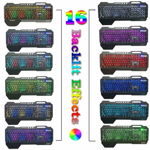K618 Wired Gaming Keyboard and Mouse Set- RGB Backlit Keyboard